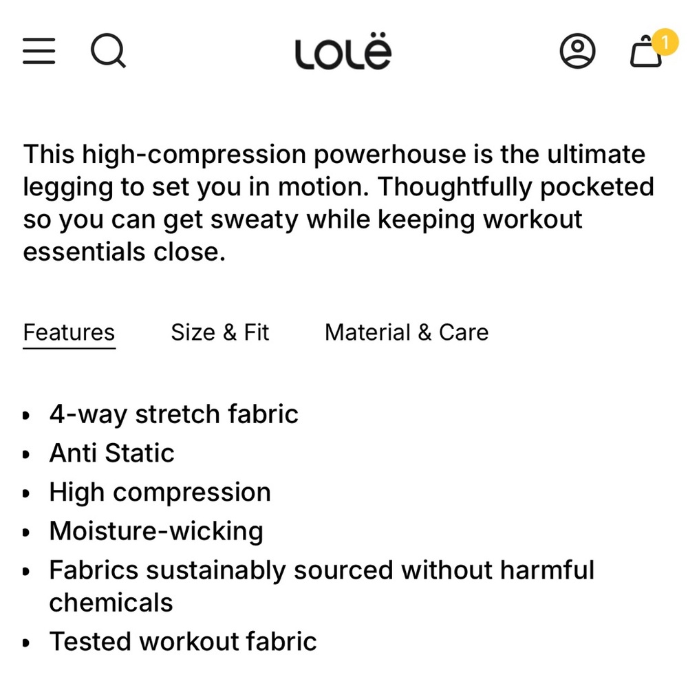 Lolë Step Up Legging - Java - Picture 4 of 8